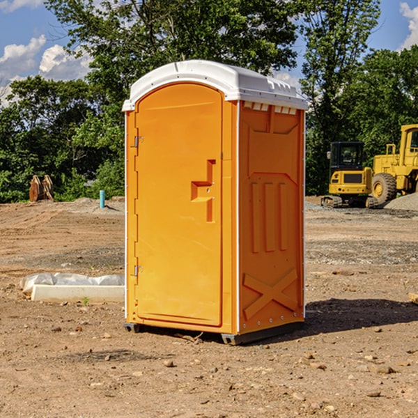 how often are the portable toilets cleaned and serviced during a rental period in Carmel